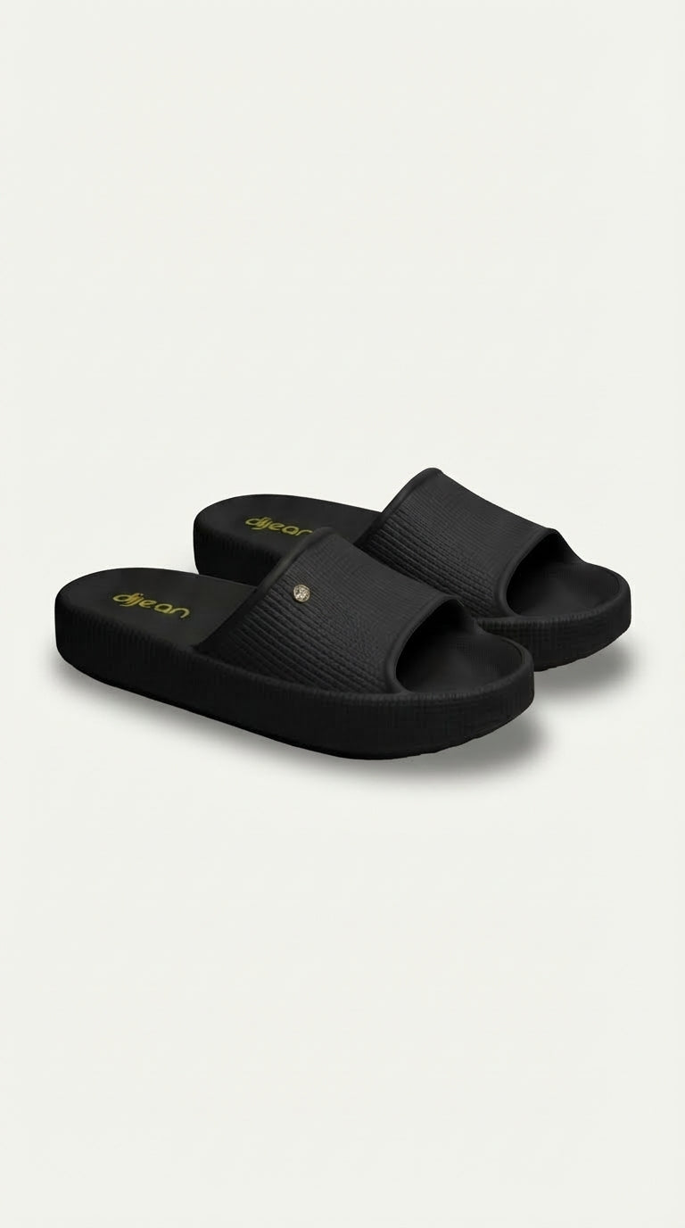 Chinelo Slide Dijean 32880001 Preto