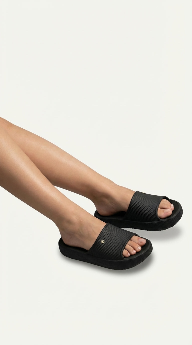 Chinelo Slide Dijean 32880001 Preto