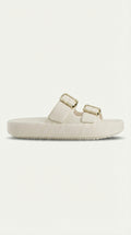 Chinelo Slide Dijean 32930001 Off White Ouro