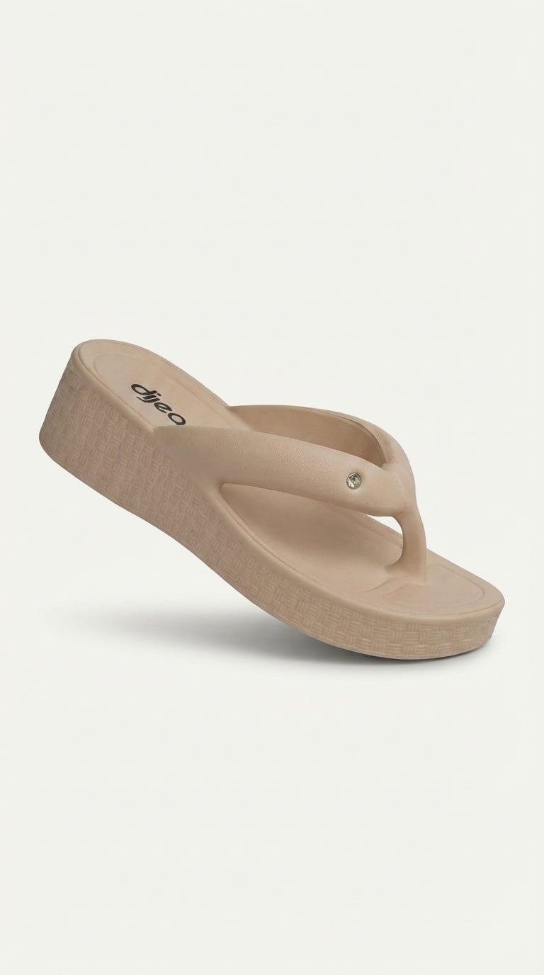 Chinelo Plataforma Dijean 33020001 Nude