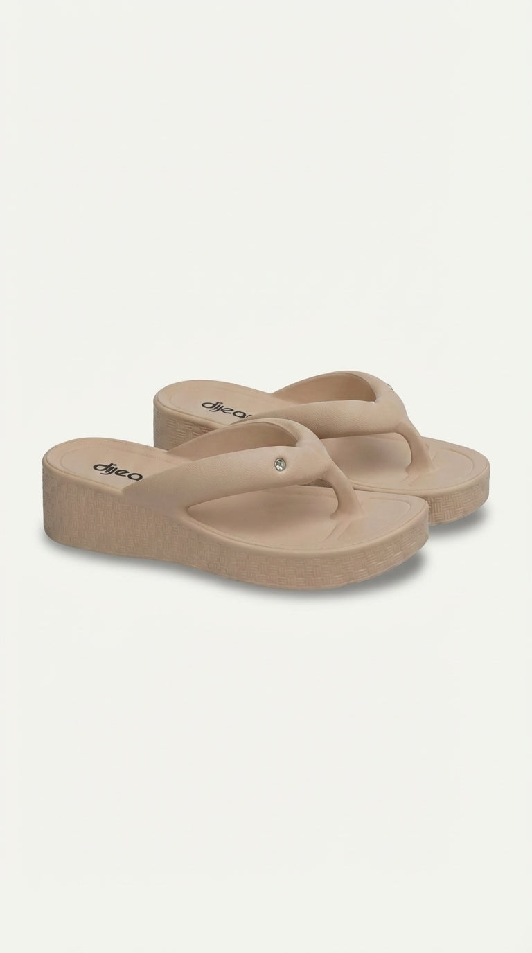 Chinelo Plataforma Dijean 33020001 Nude