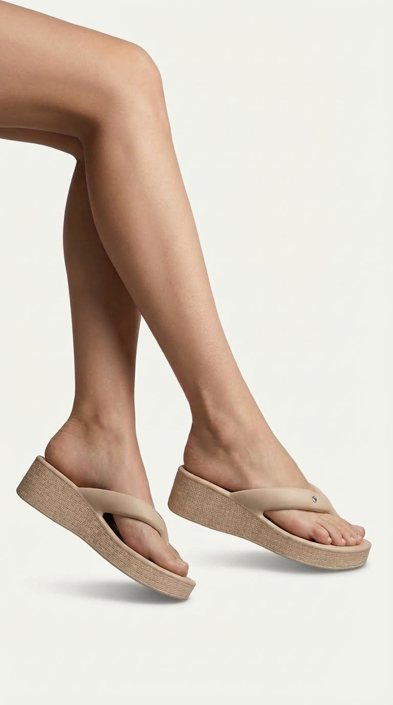 Chinelo Plataforma Dijean 33020001 Nude