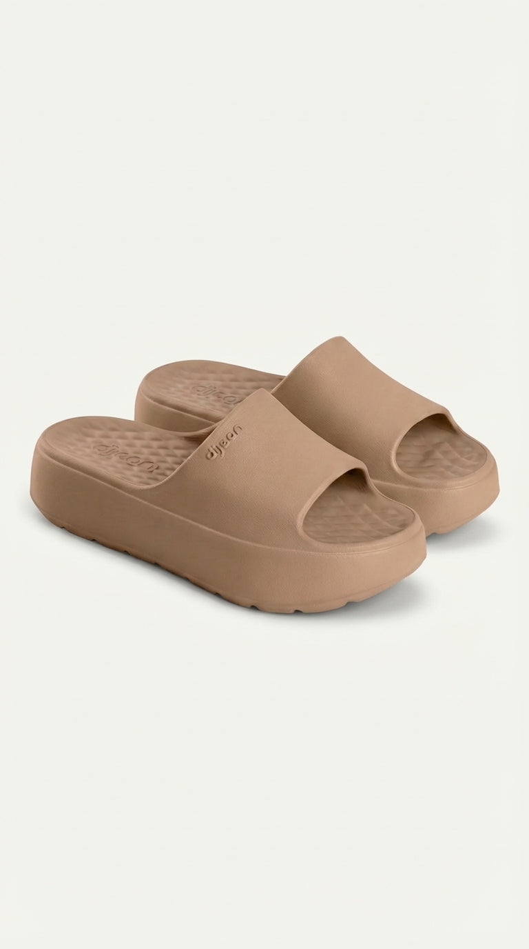 Chinelo Slide Dijean 33080001 Caramelo