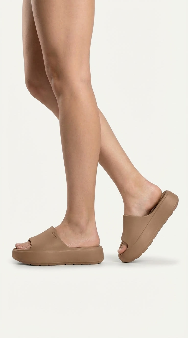 Chinelo Slide Dijean 33080001 Caramelo