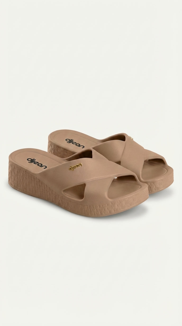 Chinelo Plataforma Dijean 33100001 Caramelo