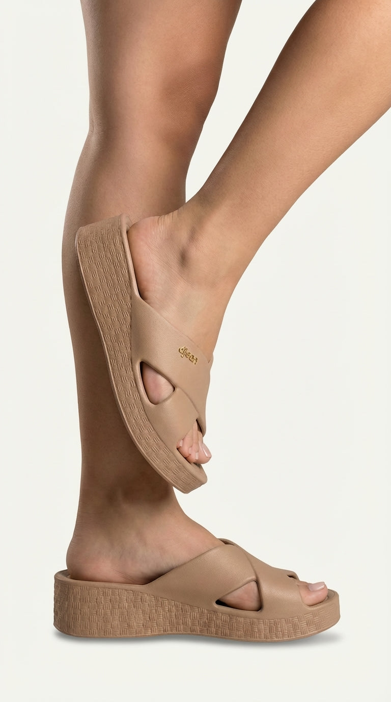 Chinelo Plataforma Dijean 33100001 Caramelo