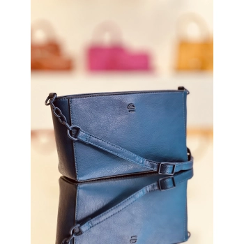 Mini Bolsa Feminina Rafitthy Azul com Alça Transversal